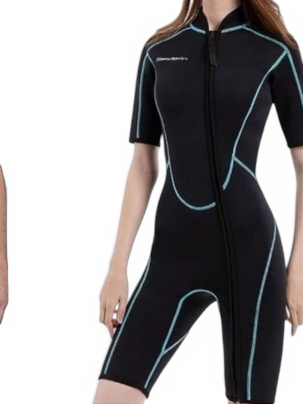 Seaskin Women's 3mm Neoprene
Shorty Wetsuit - Front Zip snorkeling paddleboard M
